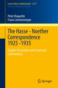 Book Cover for The Hasse-Noether Correspondence 1925-1935 by Peter Roquette, Franz Lemmermeyer, Robert Perlis