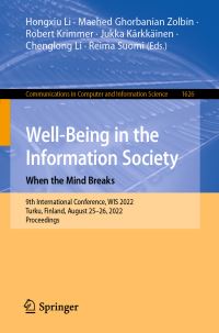 Book Cover for Well-Being in the Information Society by International Conference on WellBeing in the Information Society