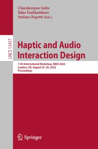 Book Cover for Haptic and Audio Interaction Design by HAID Conference