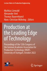 Book Cover for Production at the Leading Edge of Technology by WGPJahreskongress