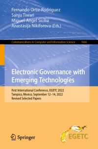 Book Cover for Electronic Governance With Emerging Technologies by EGETC Conference
