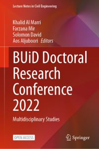 Book Cover for BUiD Doctoral Research Conference 2022 by Khalid Al Marri, Farzana Mir, Solomon David, Aos Aljuboori