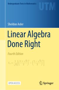 Book Cover for Linear Algebra Done Right by Sheldon Jay Axler