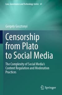 Book Cover for Censorship from Plato to Social Media by Gergely Gosztonyi