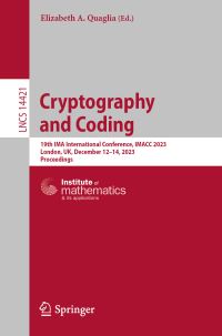 Book Cover for Cryptography and Coding by IMA International Conference