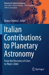 Book Cover for Italian Contributions to Planetary Astronomy by Ileana Chinnici