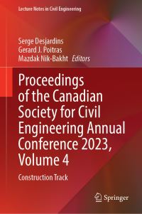 Book Cover for Proceedings of the Canadian Society for Civil Engineering Annual Conference 2023. Volume 4 Construction Track by Canadian Society for Civil Engineers