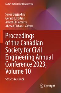 Book Cover for Proceedings of the Canadian Society for Civil Engineering Annual Conference 2023. Volume 10 Structures Track by Canadian Society for Civil Engineering