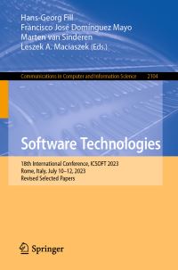 Book Cover for Software Technologies by ICSOFT Conference