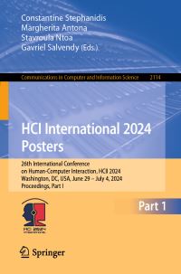 Book Cover for HCI International 2024 Posters Part I by International Conference on HumanComputer Interaction
