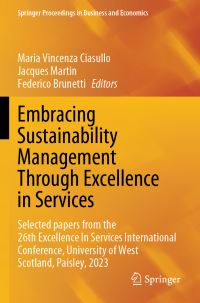 Book Cover for Embracing Sustainability Management Through Excellence in Services by Excellence in Services International Conference, University of the West of Scotland