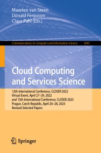 Book Cover for Cloud Computing and Services Science by Maarten van Steen, Donald Ferguson, Claus Pahl