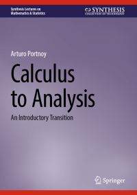 Book Cover for Calculus to Analysis by Arturo Portnoy