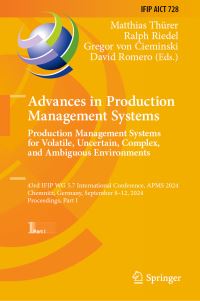 Book Cover for Advances in Production Management Systems Part I by IFIP WG57 International Conference on Advances in Production Management Systems