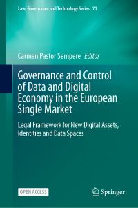 Book Cover for Governance and Control of Data and Digital Economy in the European Single Market by Carmen Pastor Sempere