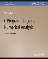 Book Cover for C Programming and Numerical Analysis by Seiichi Nomura