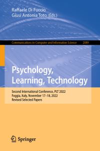 Book Cover for Psychology, Learning, Technology by Raffaele Di Fuccio, Giusi Antonia Toto