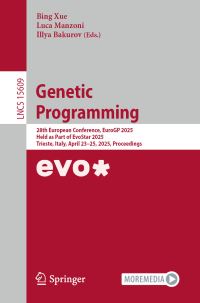 Book Cover for Genetic Programming by Bing Xue, Luca Manzoni, Illya Bakurov