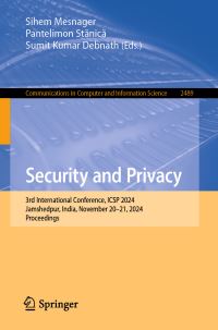 Book Cover for Security and Privacy by International Conference on Security and Privacy