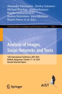 Book Cover for Analysis of Images, Social Networks and Texts by AIST Conference