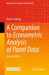 Book Cover for A Companion to Econometric Analysis of Panel Data by Badi H Baltagi