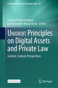 Book Cover for UNIDROIT Principles on Digital Assets and Private Law by Carmen Pastor Sempere, David Amable Morán Bovio