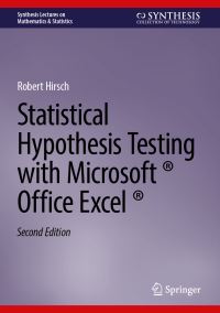Book Cover for Statistical Hypothesis Testing With Microsoft ¬ Office Excel ¬ by Robert Hirsch
