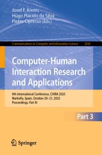 Book Cover for Computer-Human Interaction Research and Applications Part III by CHIRA Conference