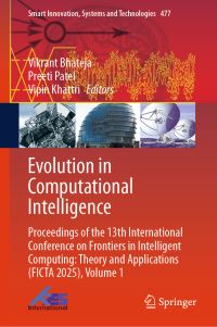Book Cover for Evolution in Computational Intelligence by Vikrant Bhateja, Preeti Patel, Vipin Khattri