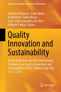 Book Cover for Quality Innovation and Sustainability by Federica Murmura, Laura Bravi, Giada Pierli, Fabio Musso, João Carlos Gonçalves dos Reis, Gilberto Santos