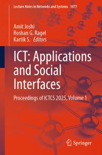 Book Cover for ICT Volume 1 by International Conference on Information and Communication Technology for Competitive Strategies