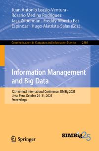 Book Cover for Information Management and Big Data by SIMBig Conference