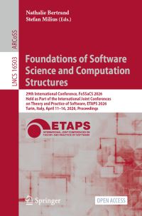 Book Cover for Foundations of Software Science and Computation Structures by Nathalie Bertrand, Stefan Milius