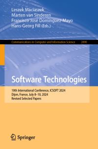 Book Cover for Software Technologies by ICSOFT Conference