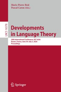 Book Cover for Developments in Language Theory by Conference on Developments in Language Theory