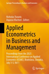 Book Cover for Applied Econometrics in Business and Management by Nicholas Tsounis, Aspasia Vlachvei