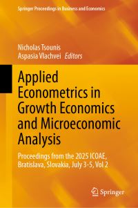 Book Cover for Applied Econometrics in Growth Economics and Microeconomic Analysis by Nicholas Tsounis, Aspasia Vlachvei