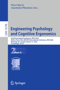 Book Cover for Engineering Psychology and Cognitive Ergonomics Part II by International Conference on Engineering Psychology and Cognitive Ergonomics