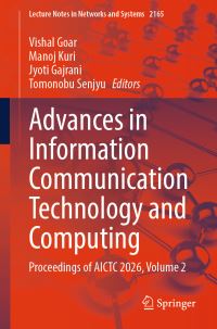 Book Cover for Advances in Information Communication Technology and Computing by Vishal Goar, Manoj Kuri, Jyoti Gajrani, Tomonobu Senjyu