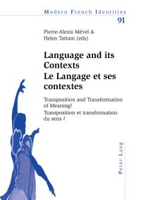 Book Cover for Language and Its Contexts by PierreAlexis Mevél, Helen Tattam