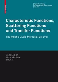 Book Cover for Characteristic Functions, Scattering Functions and Transfer Functions by Daniel Alpay, Victor Vinnikov