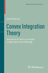 Book Cover for Convex Integration Theory by David Spring