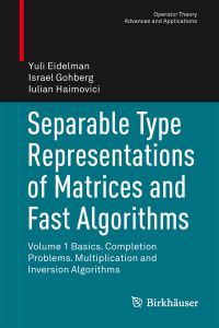 Book Cover for Separable Type Representations of Matrices and Fast Algorithms by Yuli Eidelman, I Gohberg, Iulian Haimovici