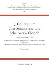 Book Cover for 2. Colloquium Über Schaltkreis- Und Schaltwerk-Theorie by Johannes Dörr, Ernst Peschl, Heinz Unger
