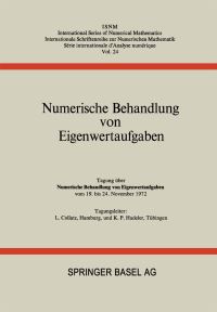 Book Cover for Numerische Behandlung Von Eigenwertaufgaben by COLLATZ, HADELER