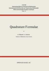 Book Cover for Quadrature Formulae by GHIZZETTI, OSSICINI