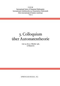 Book Cover for 3. Colloquium Über Automatentheorie by Händler, Unger