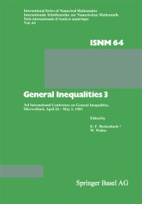 Book Cover for General Inequalities 3 by BECKENBACH, WALTER