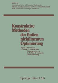 Book Cover for Konstruktive Methoden Der Finiten Nichtlinearen Optimierung by Lothar Collatz, Günther Meinardus, Wolfgang Wetterling