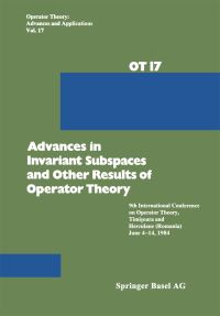 Book Cover for Advances in Invariant Subspaces and Other Results of Operator Theory by Arsene